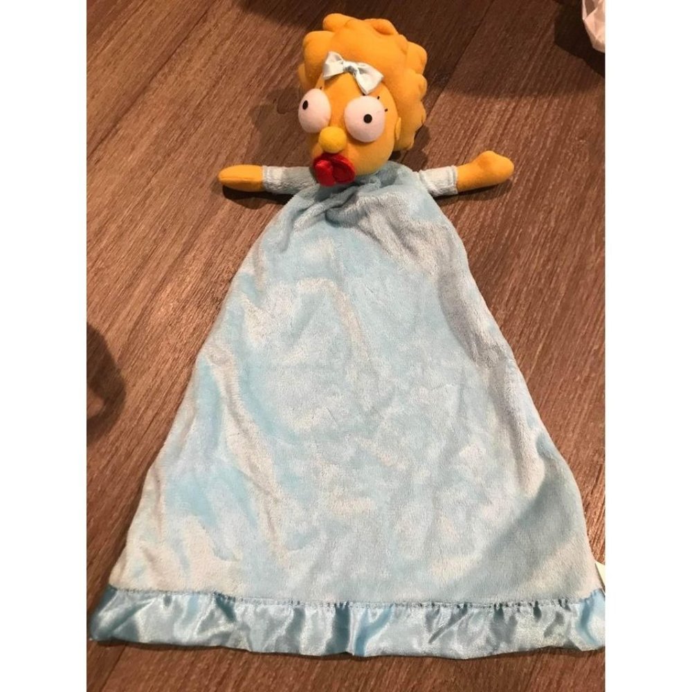 2014 Maggie The Simpsons Rare Blue Security Blanket Universal Studios Plush